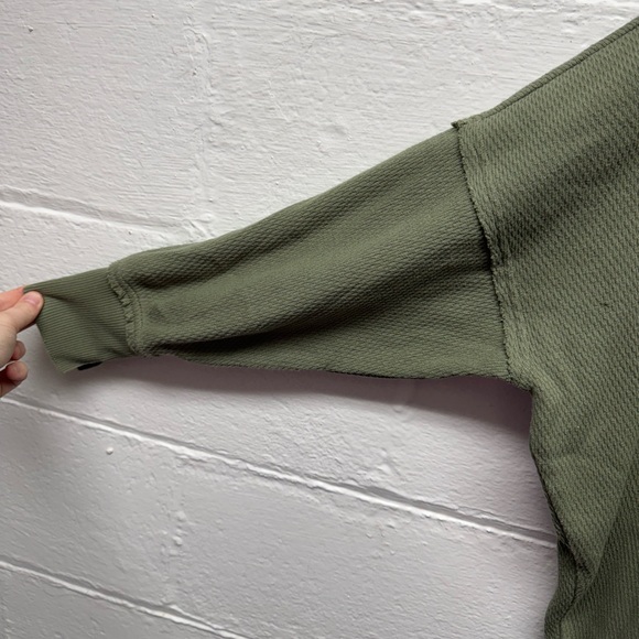 Aerie Big Chill Textured Crew Sweatshirt - Picture 3 of 5